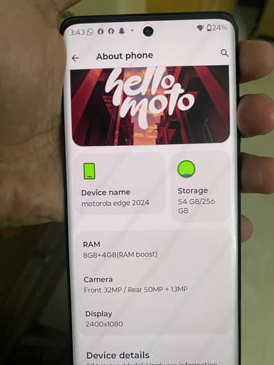 motorala edge 2024 non pta sim lock 12,/256