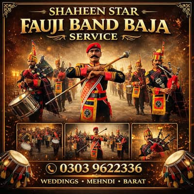 Band baja/Quwali Night/Fauji band/Fauji Pipe Band/Event/Weddings