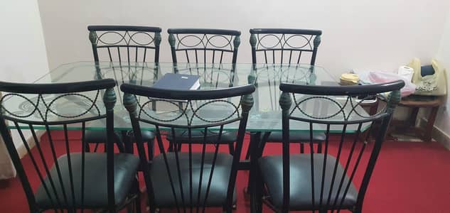 Dining table with 6 chairs