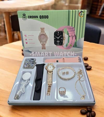 Smart Watch Crown Q800 Bluetooth Calling For Women