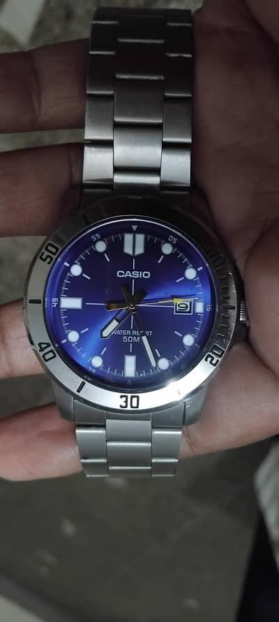casio original watch VD01 blue dail like new