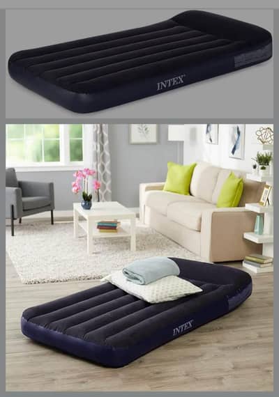 intex twin size air mattress with built in fast refill pump