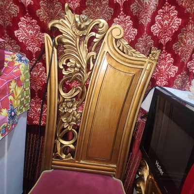 Chanioti Dining chairs with Dining stand without glass