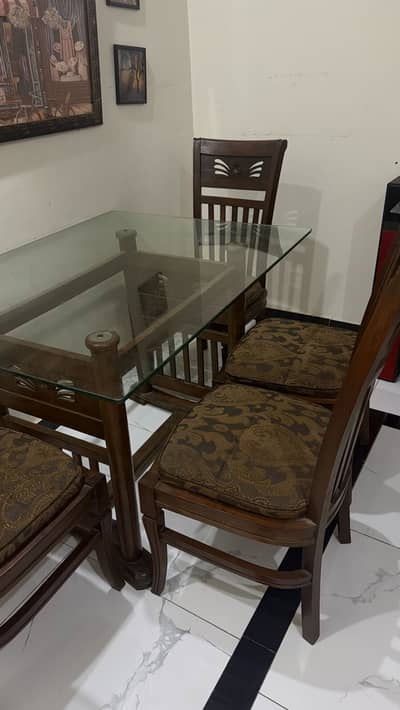 Wooden 4 seater dining table