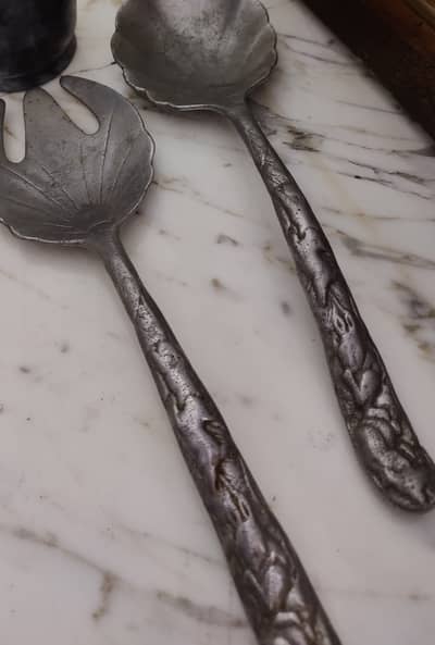 Rare silver salad spoon Benny rabbit