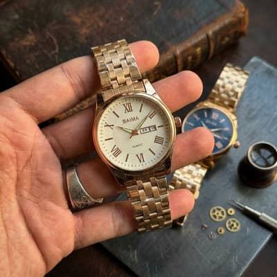 Baimab quartz stainless wrist watch