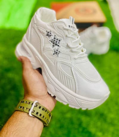 Stylish Star White Sneakers for Women