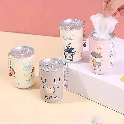 Mini Portable Wet Wipes Tissue Can for Cleaning Face Body for Kids Women and Men pack of 1, 30 piece tissues