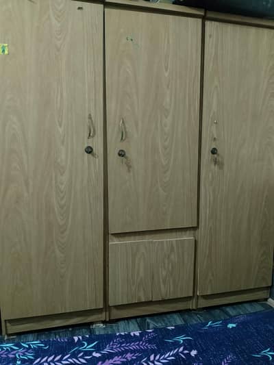 WOODEN WARDROBE with 3 doors and good space