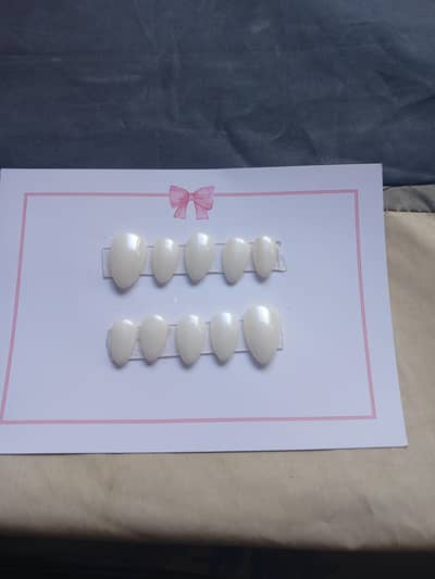 milky white chrome nails