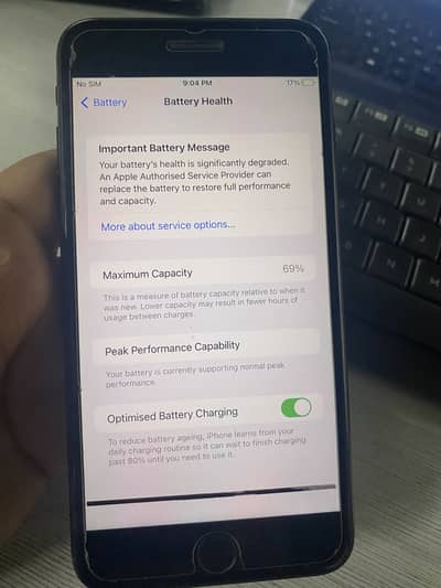 Iphone 7 Plus 128 Gb Black Color line on screen