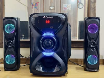 Audionic 2.1 Neon Light Bluetooth Speakers With