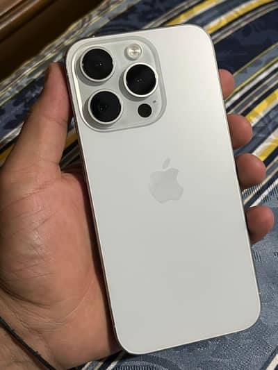 I phone 15pro jv white titanium only display change all ok