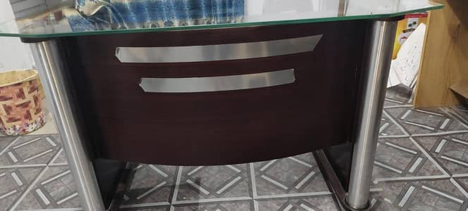 Office Glass & Wooden Table for Sale