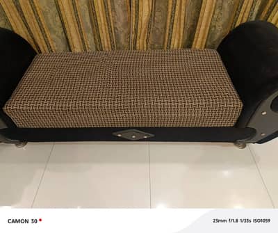 Black velvet sethi sofa