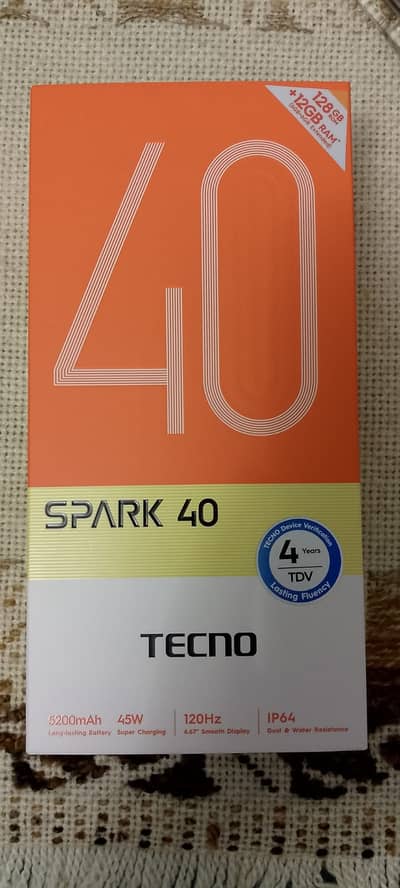 Tecno Spark 40 White | PTA Approved |05 Days  Used | With Box