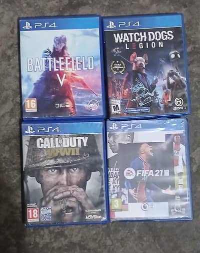 Watchdogs legion, fifa21, cod ww2, battlefield5 PS4/PS5