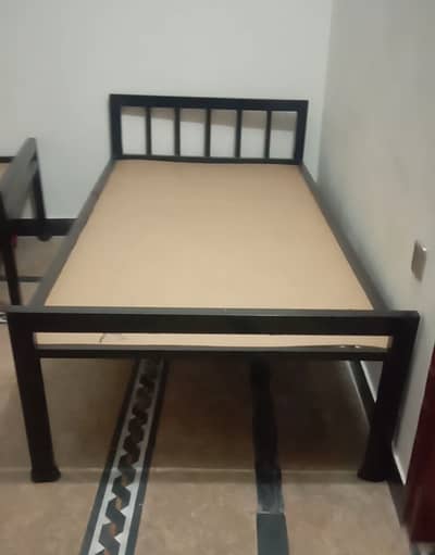 2 iron single bed