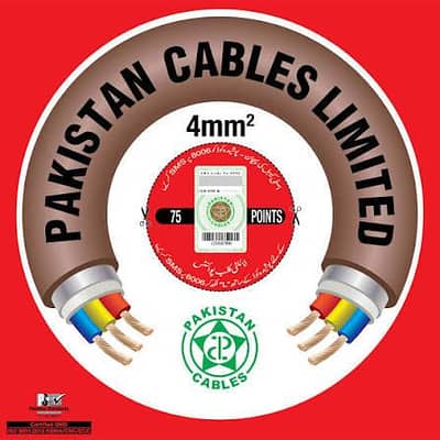 Pakistan cable 4mm wire black colour box pack