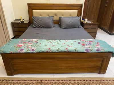 Good as new King size bed with side tables and Dressing table for sale