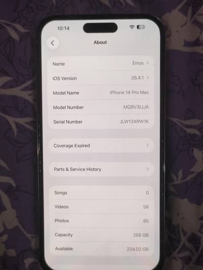 iphone 14 pro max jv 256gb 88 health screen changed