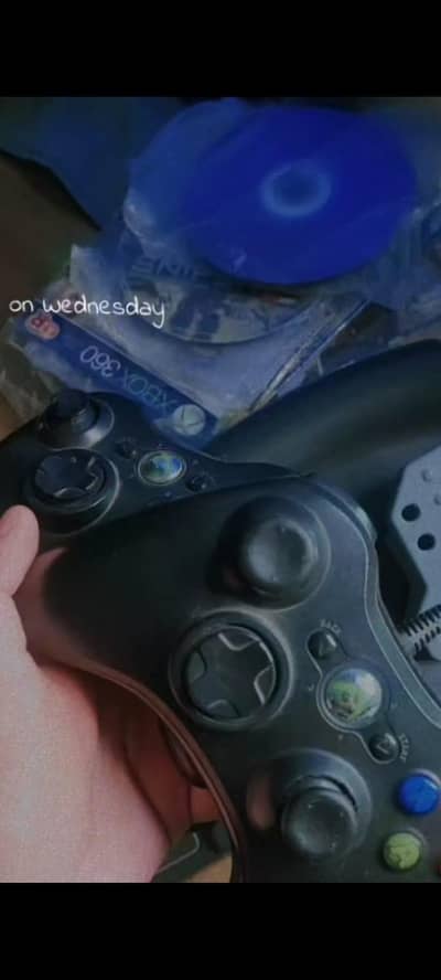 Xbox 360 Bundle – Controller + Steering Wheel + Games Included 