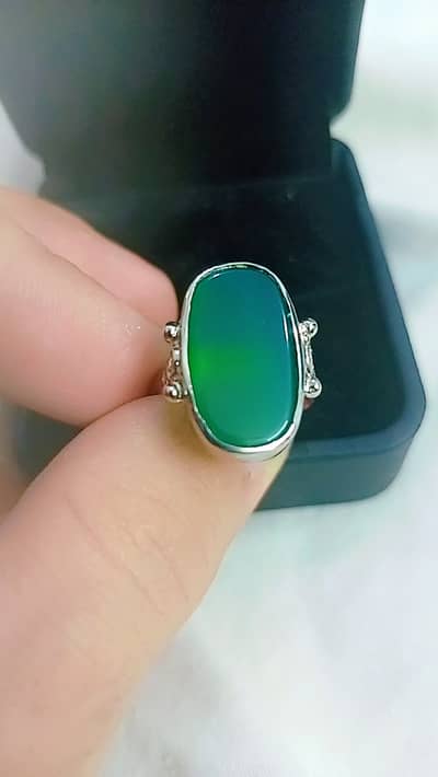 High Quality New Natural Aqeeq Silver Ring - Gift for Men