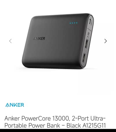 Anker PowerCore 13000, 2-Port Ultra-Portable