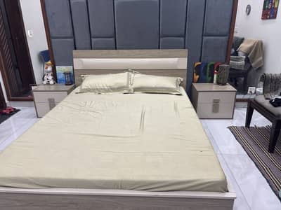 Stylish bed with foam