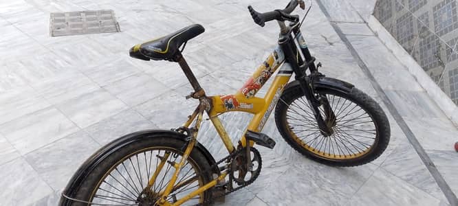 cycle in yellow colour