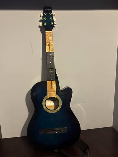 acoustic guitar used/fretboard broken