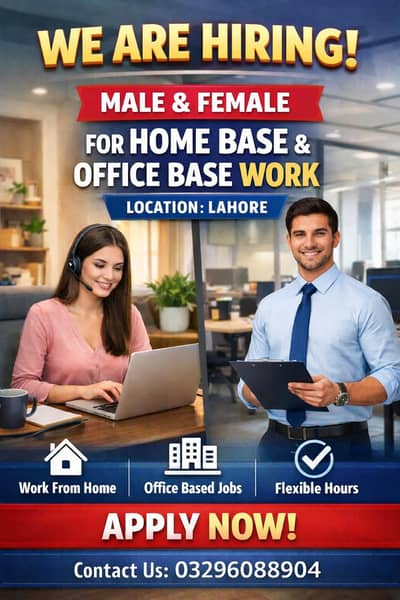 we are hiring male and female