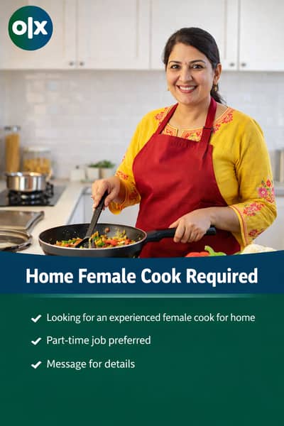 Female cook required for home in DHA Phase 6 Lahore