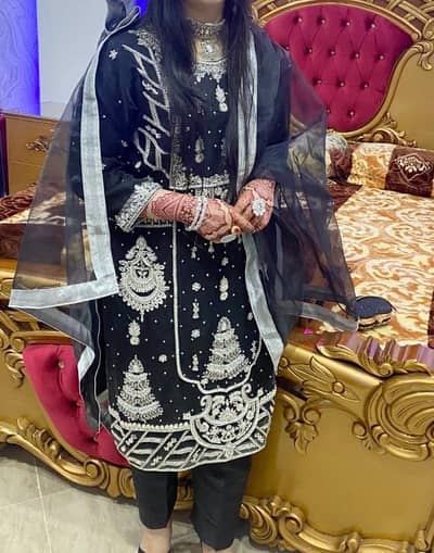 Organza Shirt With Kora Mix work