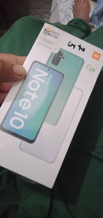 redmi note 10 with box and charger