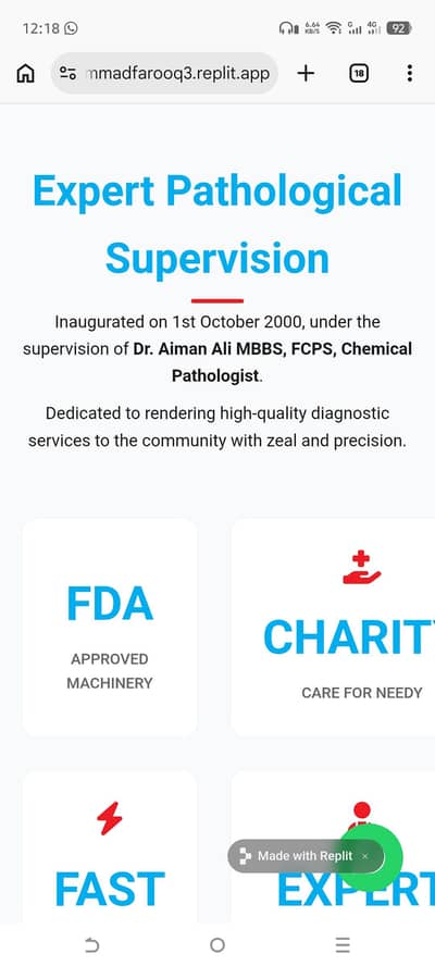 Website with backend function