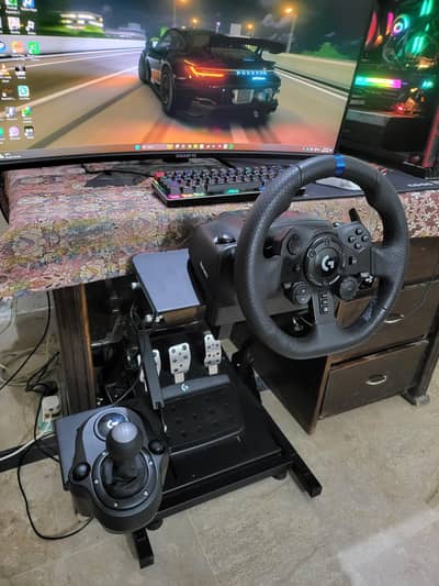 logitech g923 racing steering wheel simulator for pc or ps5 with boxes