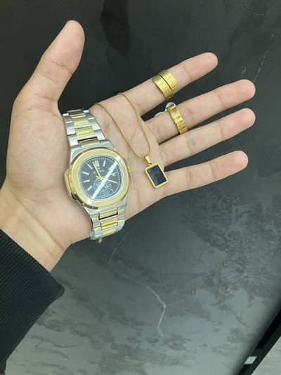 Watch set (3500) & silver chain ring set (3200)