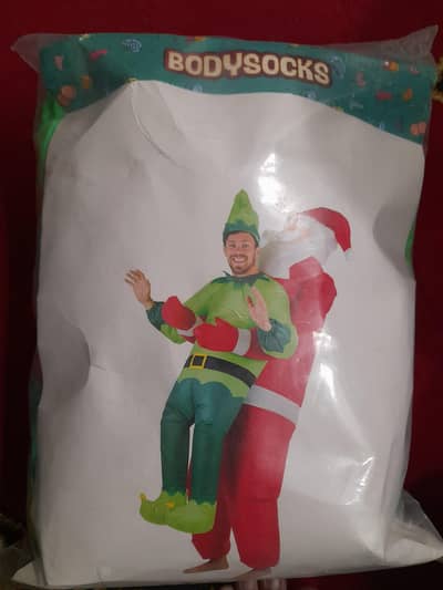 box pack inflatable santa costume Christmas  suit dress kids