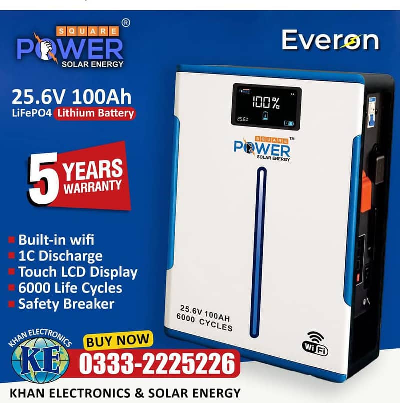 Power Square 24 volts 100 amp Lithium Battery - Batteries - 1113117720
