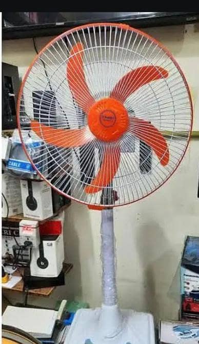 pedestal fan chargeable with battery and charger