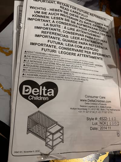 Baby crib plus study table