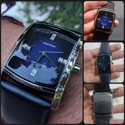 Original Armitron 20/4604 Men's Rectangular Crystal Set  9500 No copy