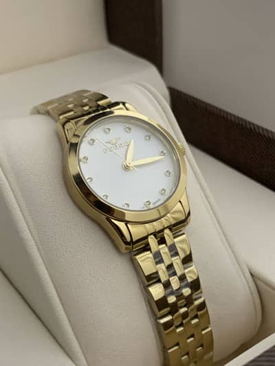 ORIGNAL Ferro women watch gold bracelet white dial seiko|citizen|casio