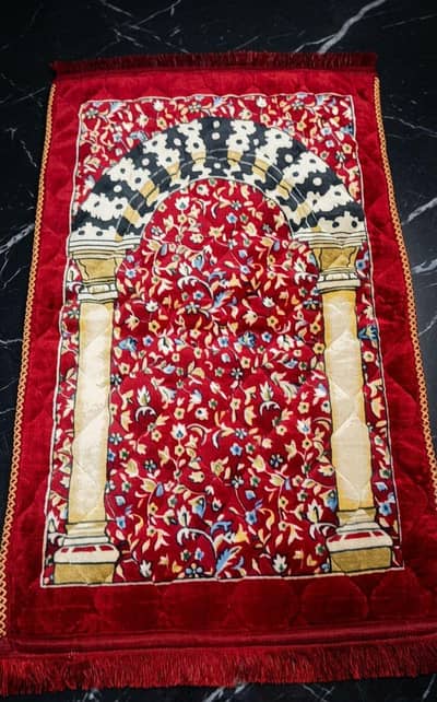 Velvet Quilted Prayer Mat Available In Multi Colors Jainamaz Rugs
