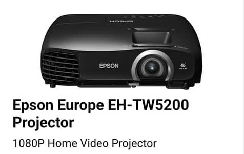 Epson Europe EH-TW5200 Projector, 3D-1080P Home Video Projector