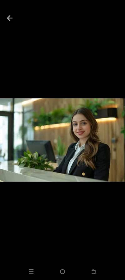 receptionist girl required looking good ho