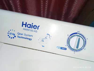 Haier washing machine twin tub model number HWM100-AS