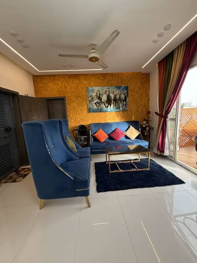 Rotal blue 5 seater sofa for sale