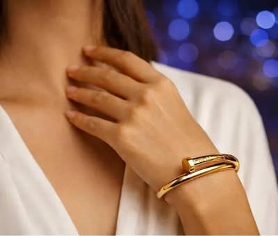 Gold Plated Antique Karra Bracelet for Womens